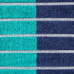 Colorblock Stripes Bath Towel, Teal/Blue
