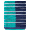 Colorblock Stripes Bath Towel, Teal/Blue