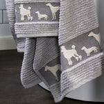 Vern Yip by SKL Home Dog Daze 2-Piece Hand Towel Set, Gray
