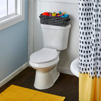 Dotty Waves Collapsible Storage Bin, Black