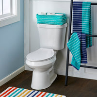 Dotty Waves Collapsible Storage Bin, Aqua