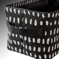 Dotty Waves Collapsible Storage Bin, Black