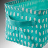 Dotty Waves Collapsible Storage Bin, Aqua