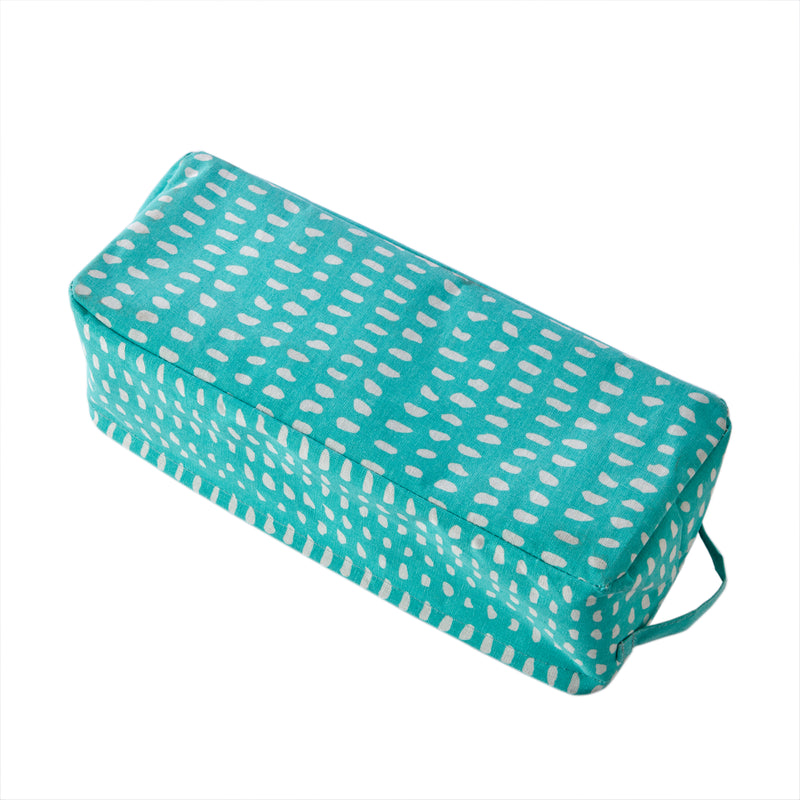Dotty Waves Collapsible Storage Bin, Aqua