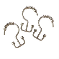 Double Hang Shower Curtain Hooks, Chrome