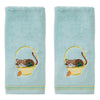 Easter Egg Cat 2-Piece Hand Towel Set, Aqua