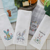 Bespeckled Bunny 2-Piece Hand Towel Set, White