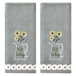 Enjoy Today 2-Piece Hand Towel Set, Gray