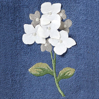 Farm Hydrangea Hand Towel, Blue, detail