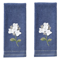 Farm Hydrangea 2-piece Hand Towel Set, Blue