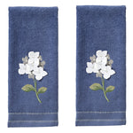 Farm Hydrangea 2-piece Hand Towel Set, Blue