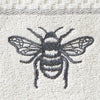 Farmhouse Bee Hand Towel, White, detail
