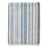 Farmhouse Stripe Bath Towel, Aqua Multi