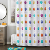 Feelings Fabric Shower Curtain, Multi