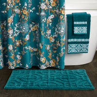 Vern Yip by SKL Home Floral Lanterns Fabric Shower Curtain, Teal