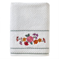 Vern Yip by SKL Home Floral Totem Bath Towel, White/Multi