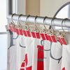 Gnome Holiday Shower Curtain & Hook Set, Neutral, detail