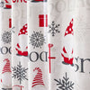 Gnome Holiday Shower Curtain, Neutral,  detail
