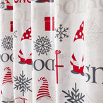 Gnome Holiday Shower Curtain, Neutral,  detail
