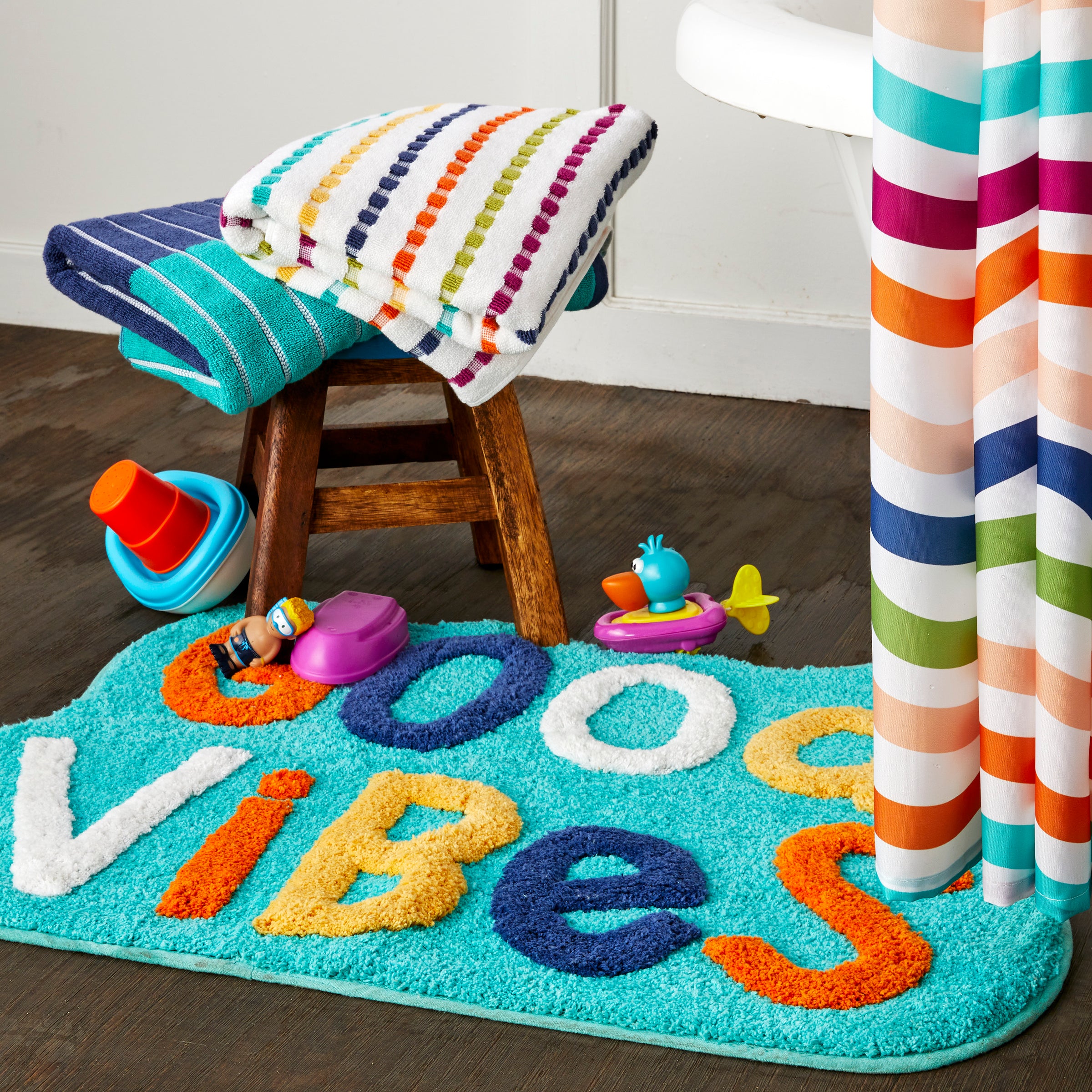 Good Vibes Rug, Teal