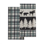 Grand Teton 2-Piece Dish Towel Set, Green/Multi