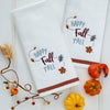 Happy Fall Y'All Hand Towel Set, White, Lifestyle, displayed with fall berries and gourds