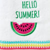 Hello Summer Hand Towel, White, detail