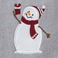 Holidays 6-Piece Hand Towel, Snowman detail