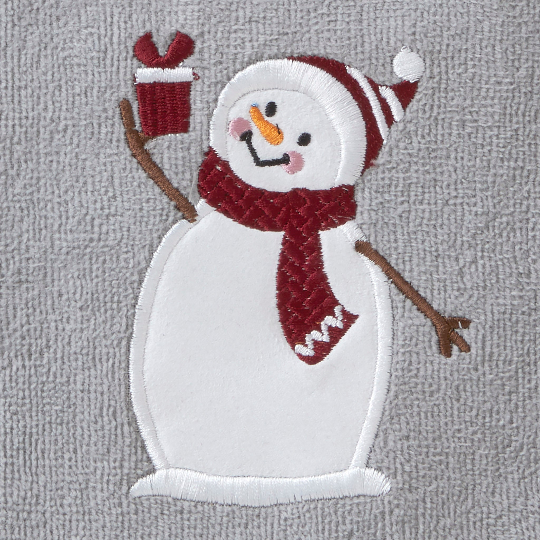 Holidays 6-Piece Hand Towel, Snowman detail