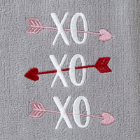 Holidays 6-Piece Hand Towel, Valentine's detail