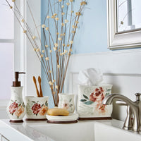 Holland Floral Tissue Box Cover, Natural/Multi