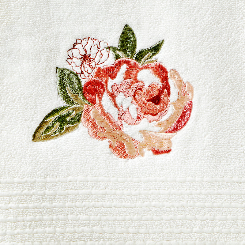 Holland Floral Bath Towel, Vanilla