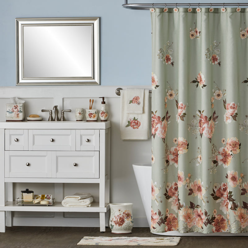 Holland Floral Bath Towel, Vanilla