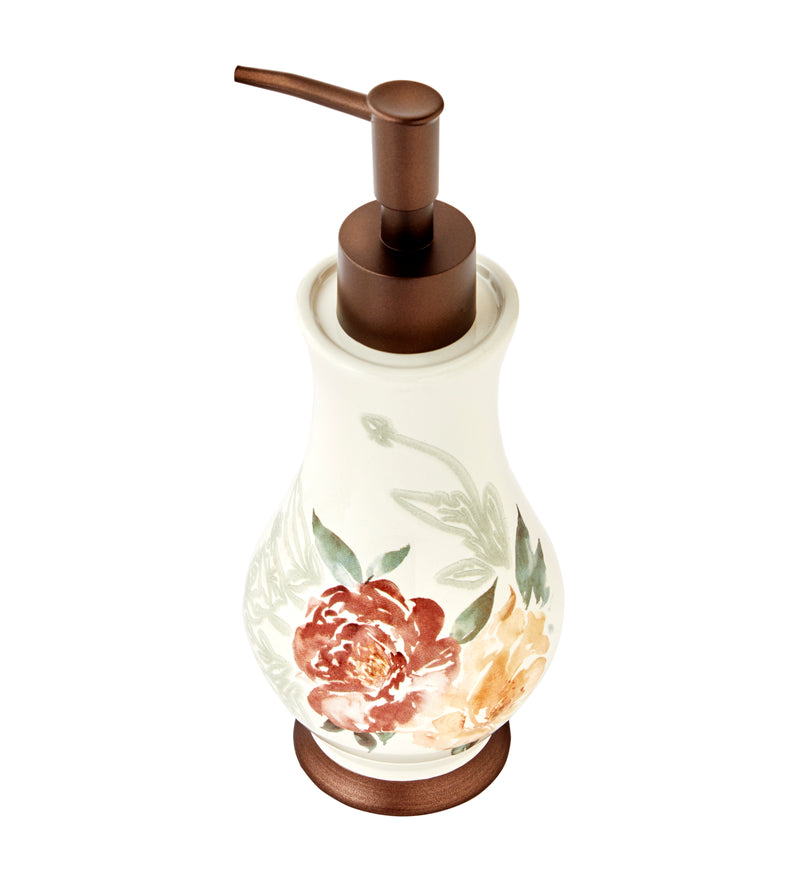 Holland Floral Lotion/Soap Dispenser, Natural/Multi
