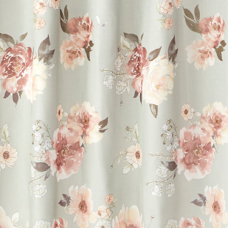 Holland Floral Fabric Shower Curtain, Sage