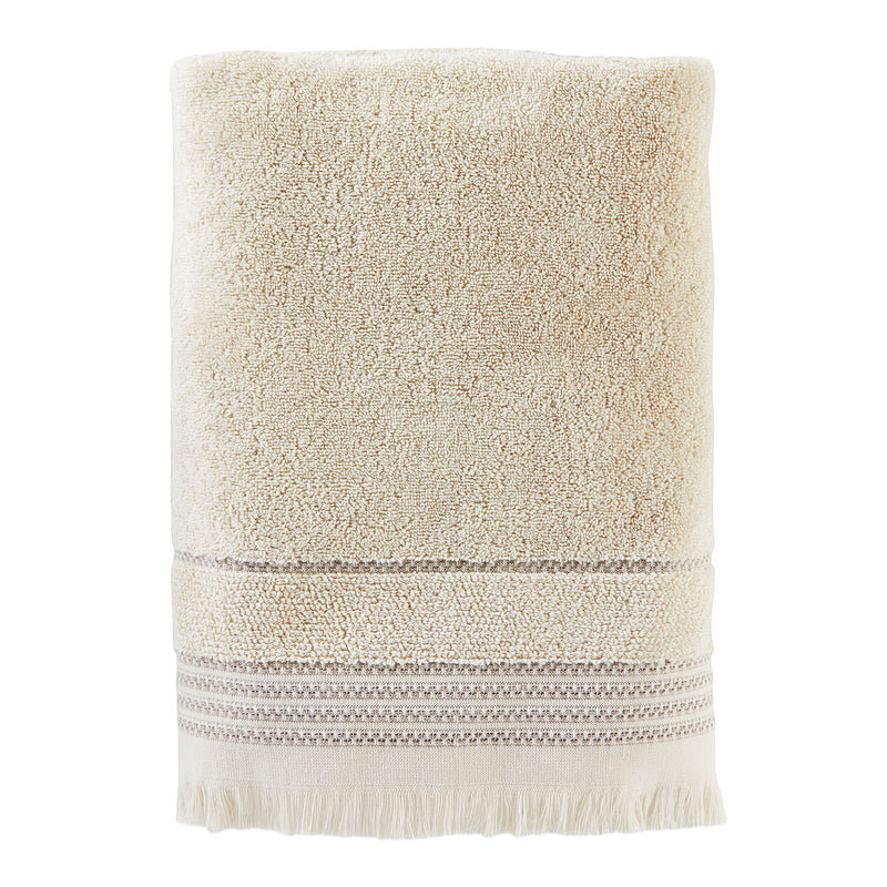 Jude Fringe Bath Towel, Beige
