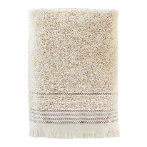 Jude Fringe Bath Towel, Beige