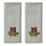 Vern Yip by SKL Home Jungle Cats Cheetah 2-Piece Hand Towel Set, Gray