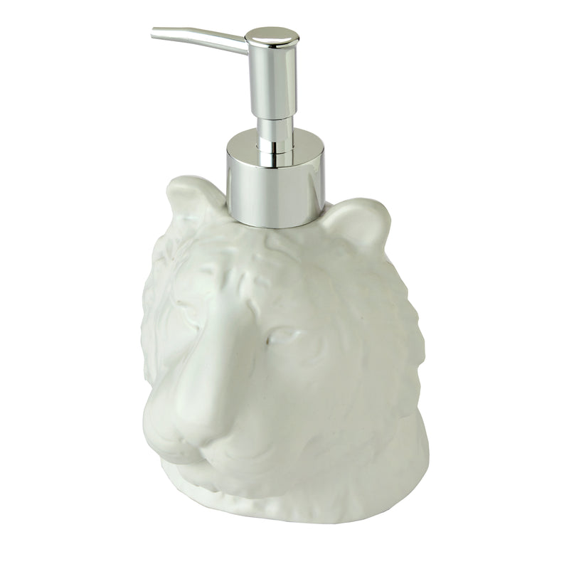 Vern Yip by SKL Home Jungle Cats Lotion/Soap Dispenser, White