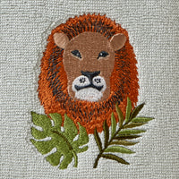 Vern Yip by SKL Home Jungle Cats Lion 2-Piece Hand Towel Set, Gray