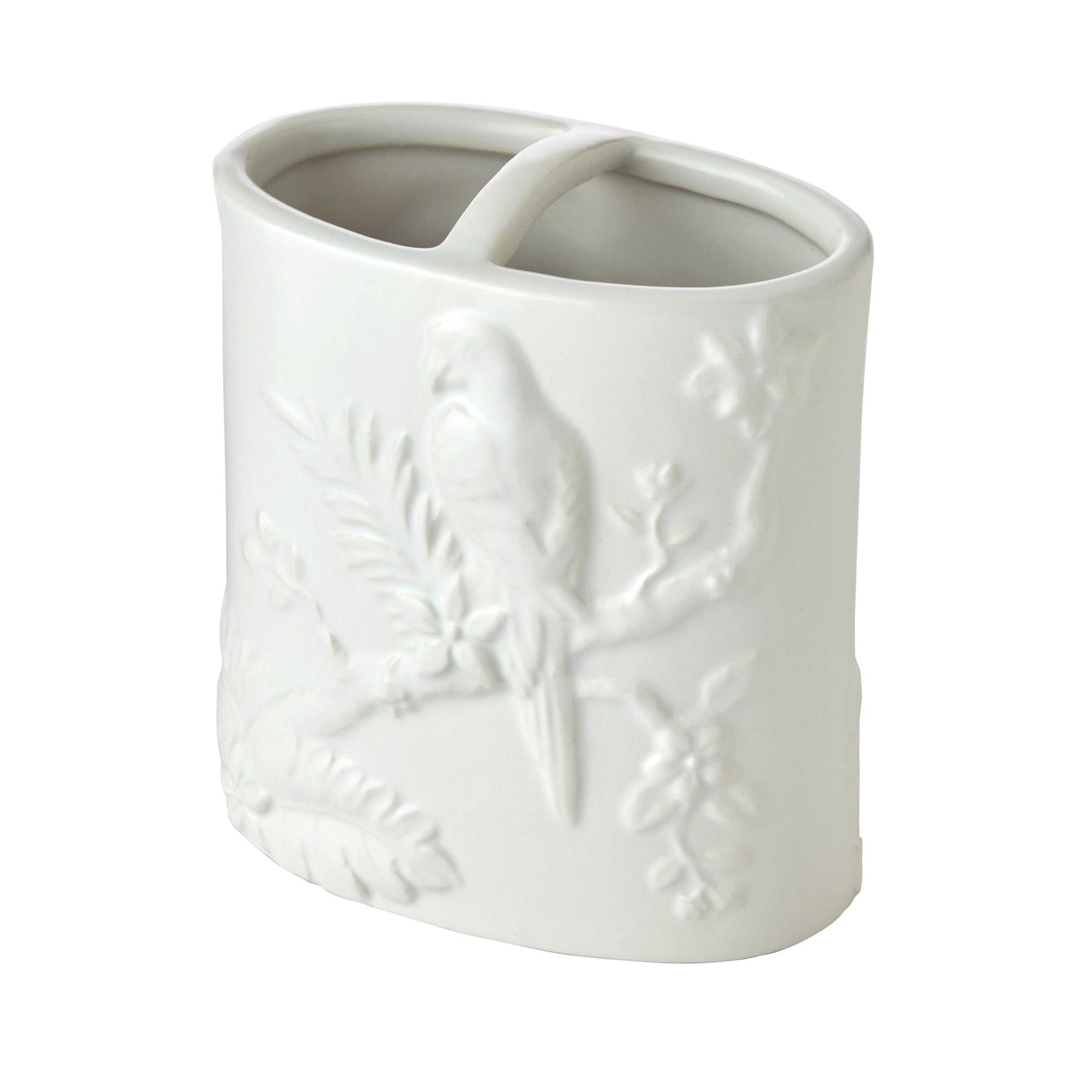 Vern Yip by SKL Home Jungle Cats Toothbrush Holder, White