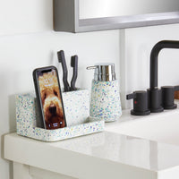 Speckled Terrazzo Toothbrush Holder Storage, Multi