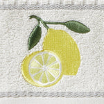 Lemon Zest Hand Towel Set, White, detail