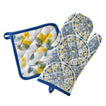 Lemon Medallion Oven Mitt & Pot Holder Set, Multi
