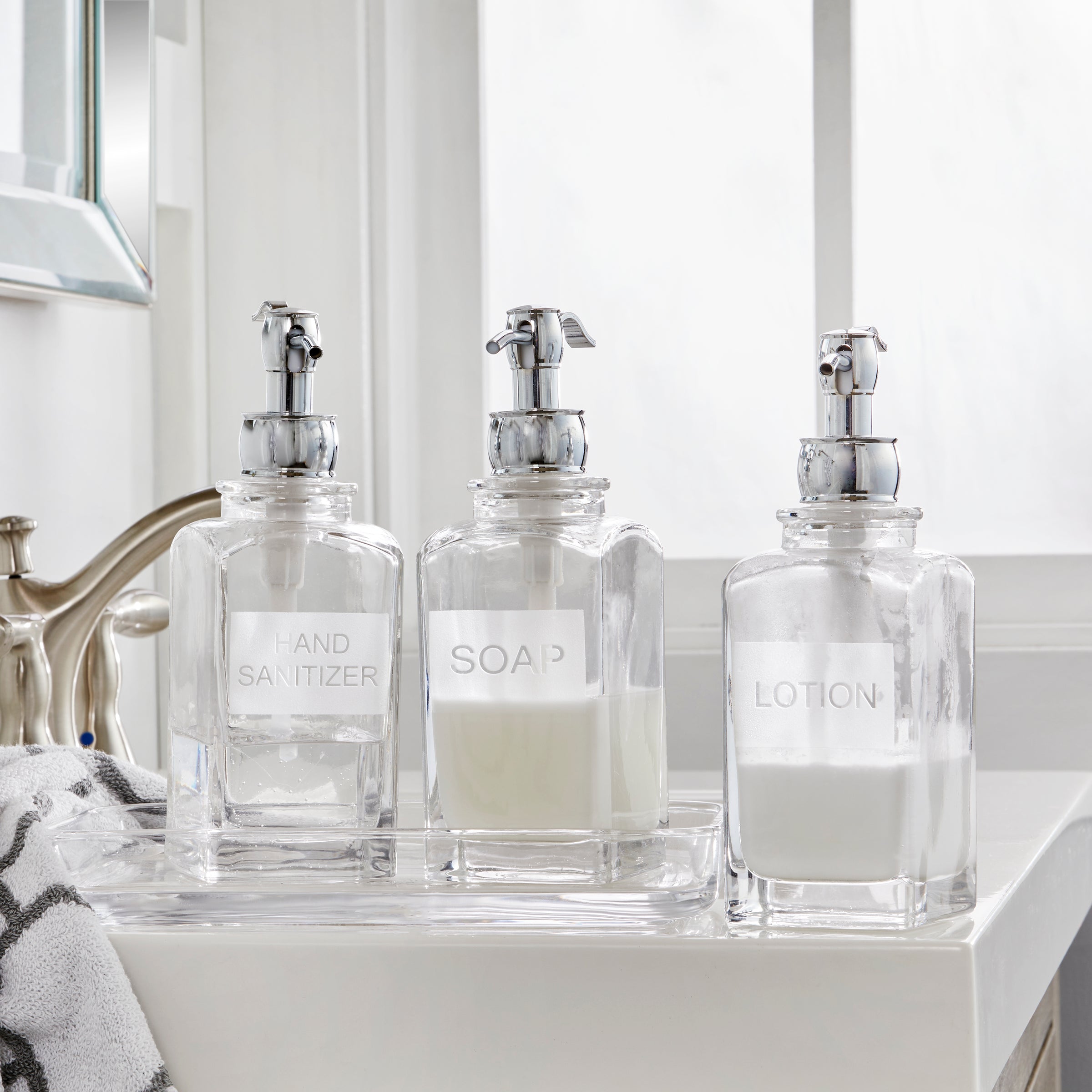 Vern Yip by SKL Home Lincoln Lotion Dispenser, Clear