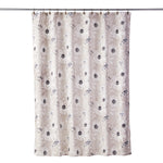 Linen Flowers Fabric Shower Curtain, Linen