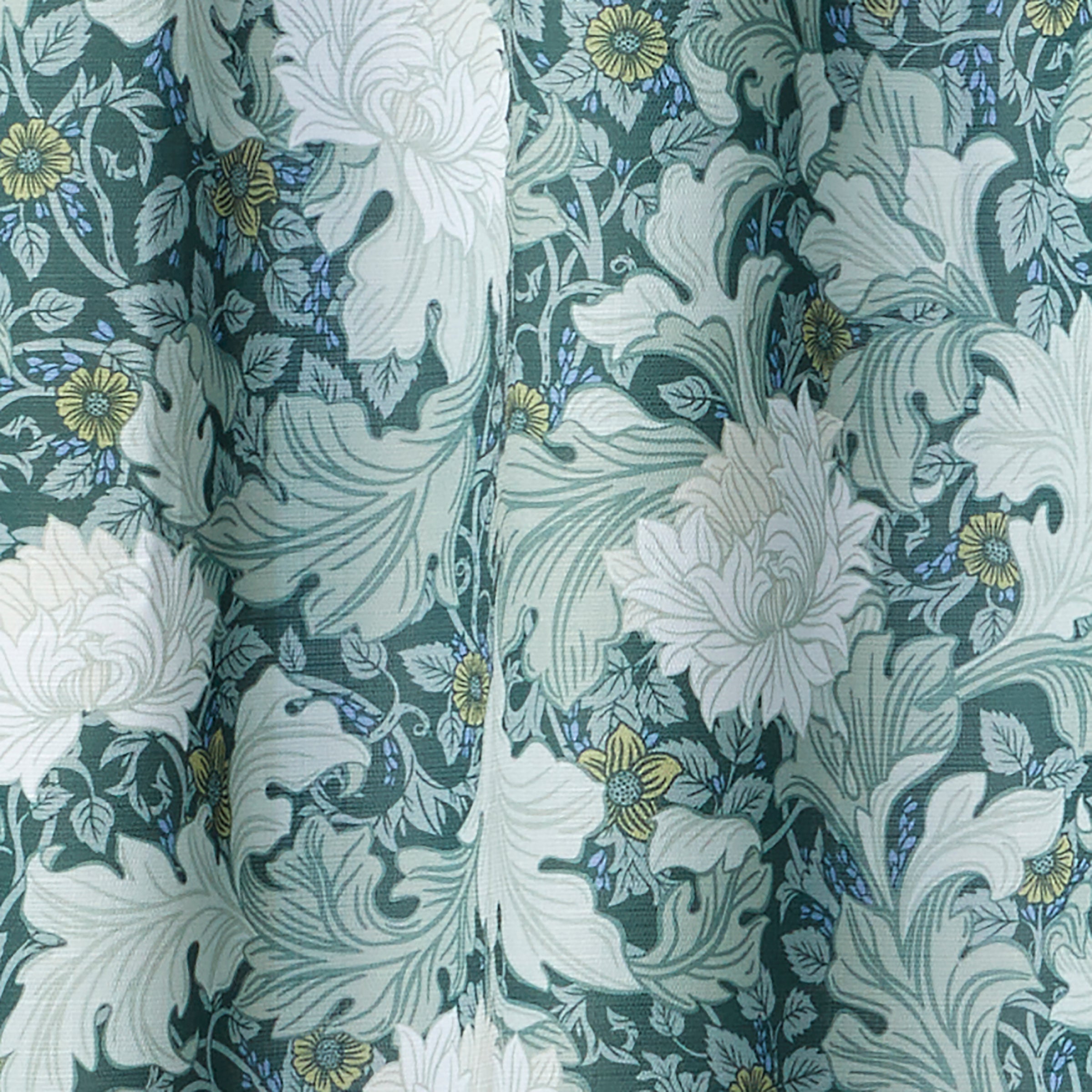 Vern Yip by SKL Home London Floral Fabric Shower Curtain, Green/Multi