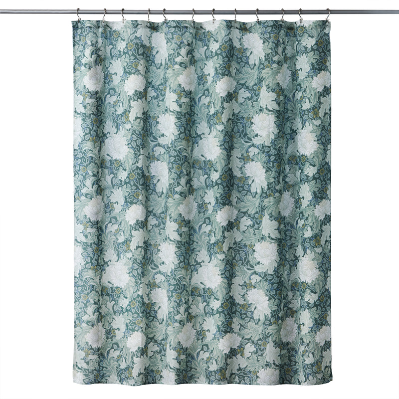 Vern Yip by SKL Home London Floral Fabric Shower Curtain, Green/Multi