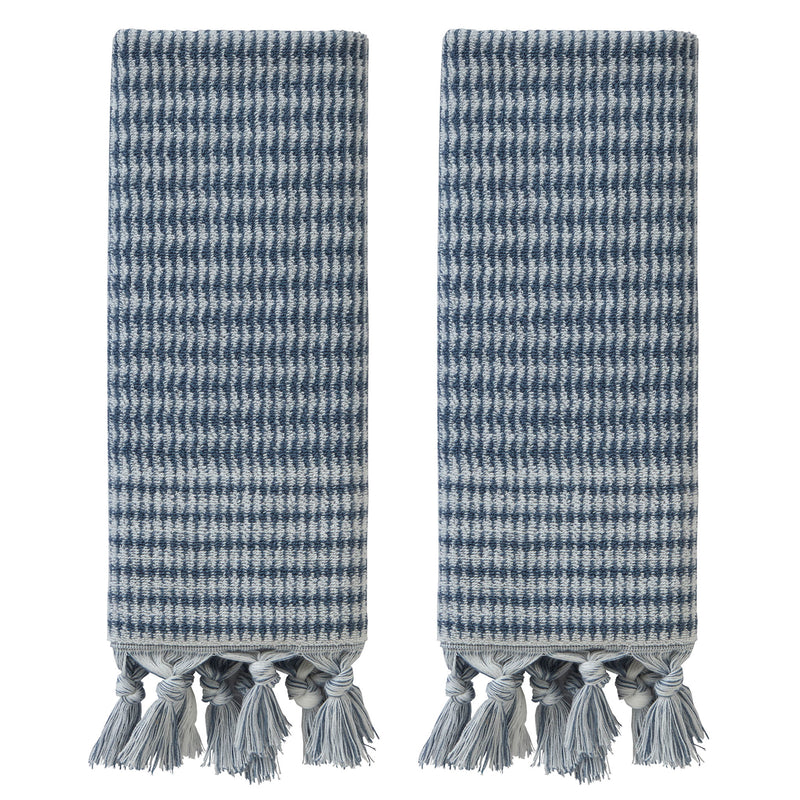 Longborough 2-piece Hand Towel Set, Denim