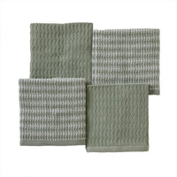 Longborough 4-piece Washcloth Set, Sage